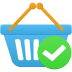 Shopping Basket Accept Icon