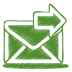 Green Mail Send Icon